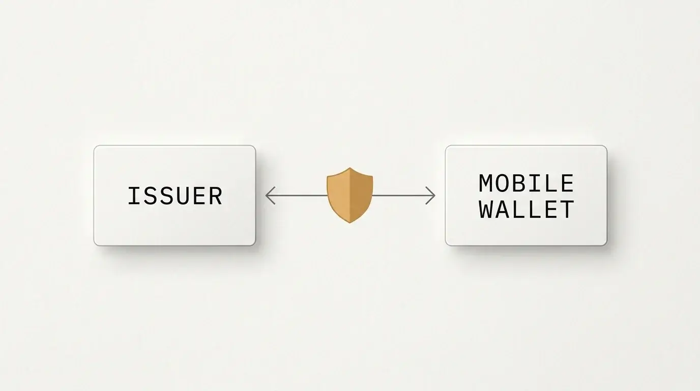 Illustration of issuer-side control over a tokenised card binding to a mobile wallet